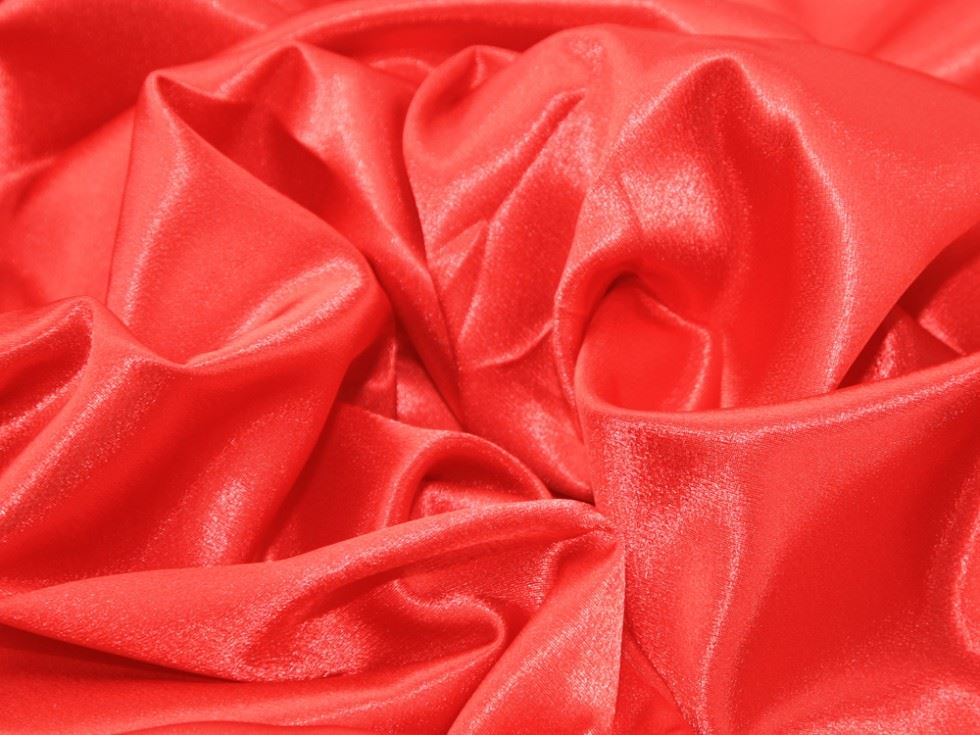 Deadstock Shimmer Satin Fabric Red
 