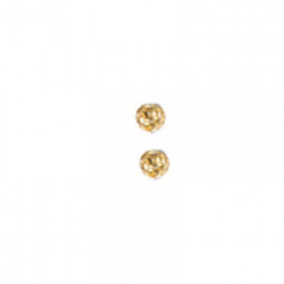 Trimits Gold Round Filigree Spacer Beads (Value Pack Of 5)