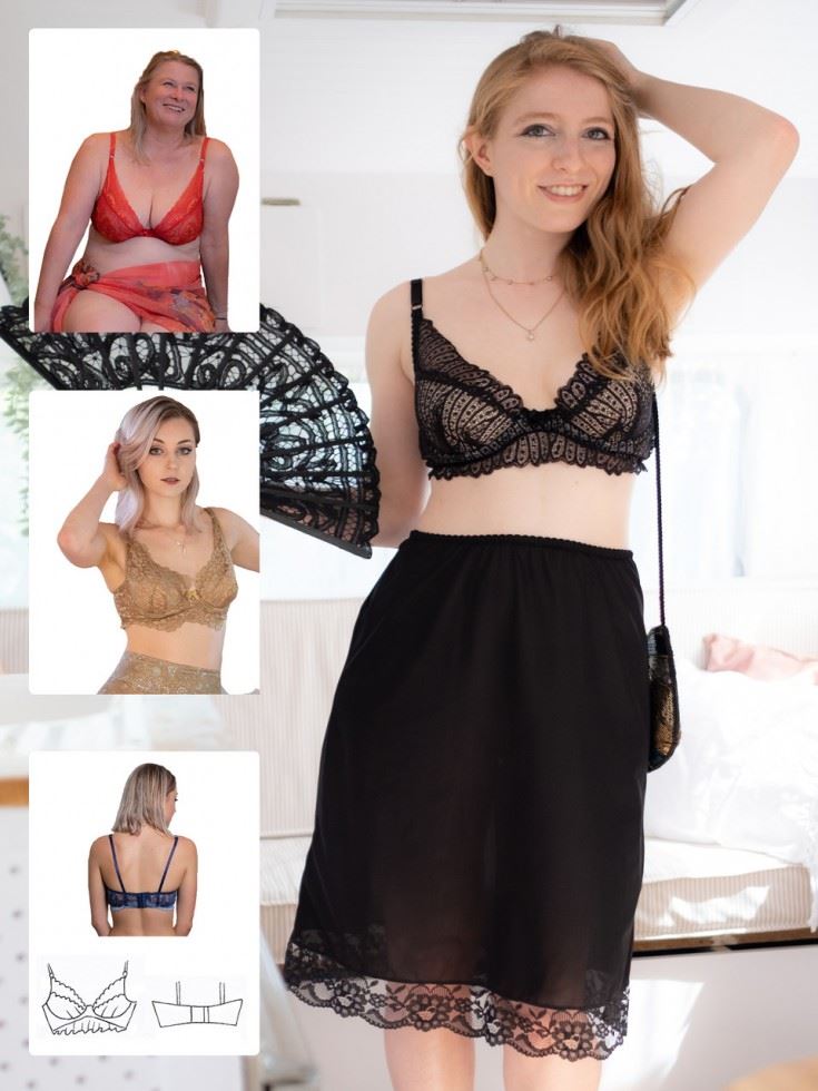 Booby Traps Paper Sewing Pattern Plunge Bra
 