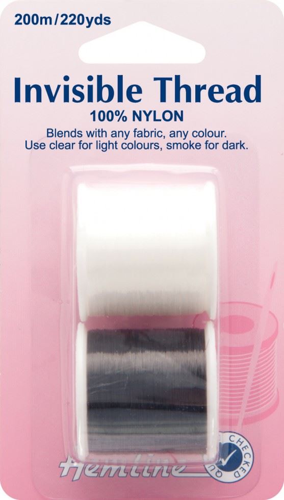 Minerva Invisible Sewing Thread Clear & Smoke Nylon Hemline H240.2