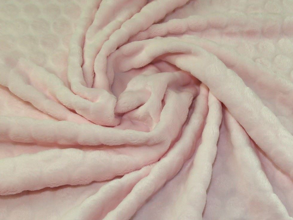 Pastel Pink Deadstock Plush Cuddle Fleece Fabric