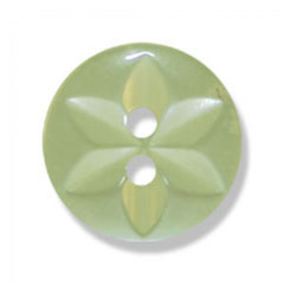Trimits Pale Green Polyester Star Buttons (Value Pack)