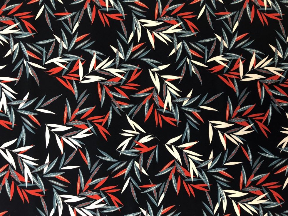 John Kaldor Pease Blossom Crepe Fabric Red
 
