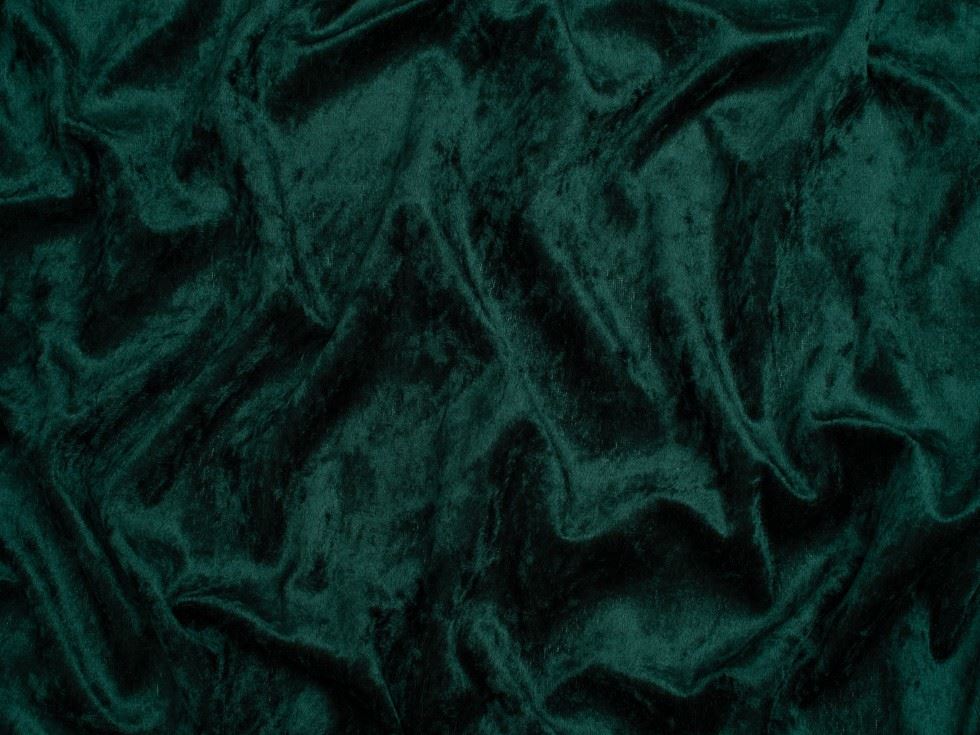 Minerva Core Range Crush Velvet Stretch Knit Fabric Dark Green
 