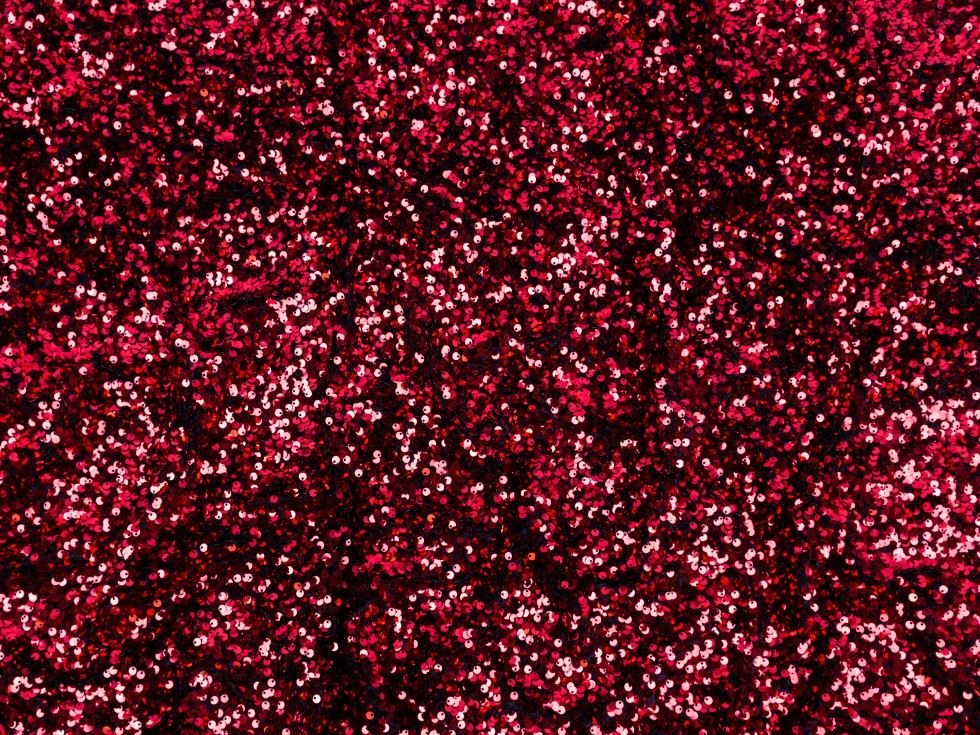 Minerva Core Range Sequin Soft Velvet Stretch Knit Fabric Red
 