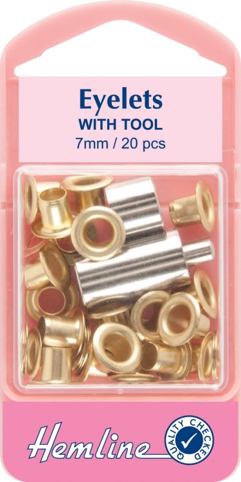 Hemline Gold Metal Eyelets Kit