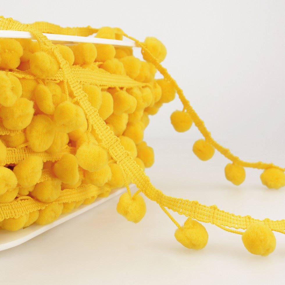 Stephanoise Pom Pom Trim Yellow
 