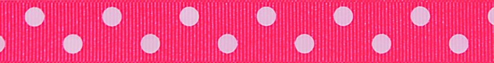 Berisfords Spotty Neon Ribbon Fluorescent Pink