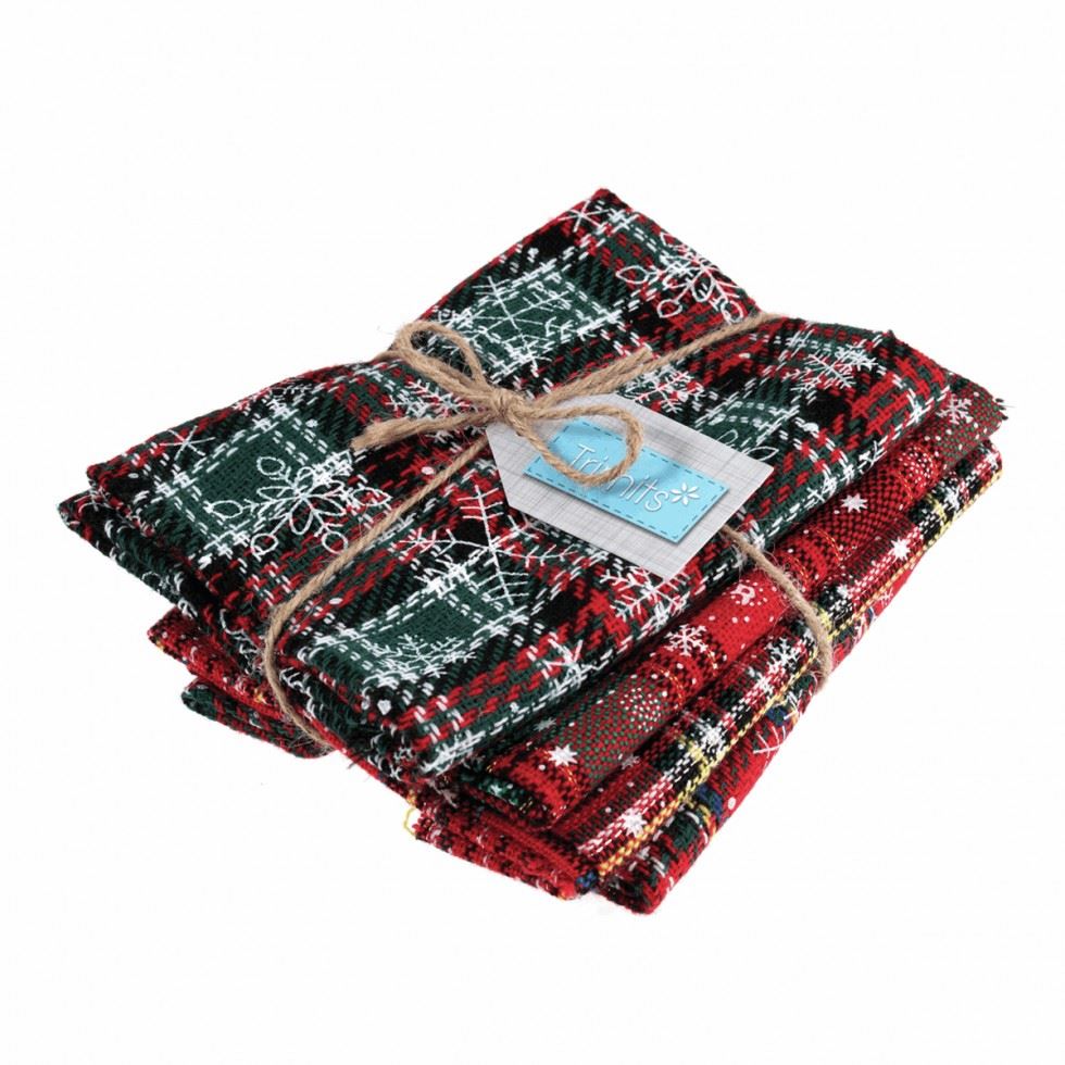 Trimits Red & Green Fat Quarter Fabric Pack