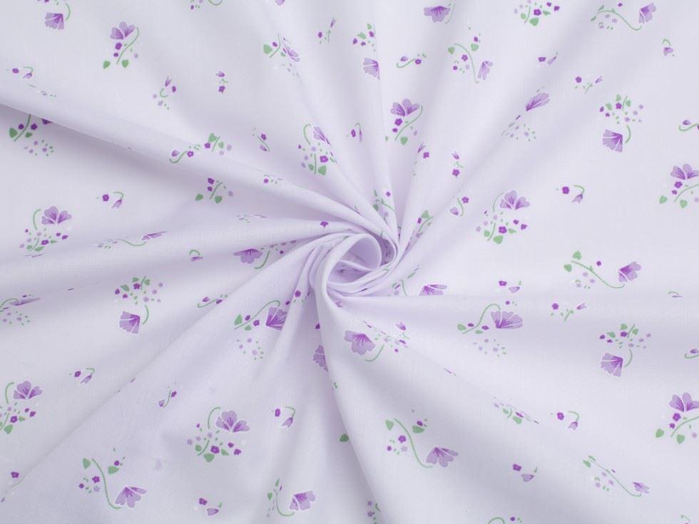 Printed Polycotton Fabric Purple
 