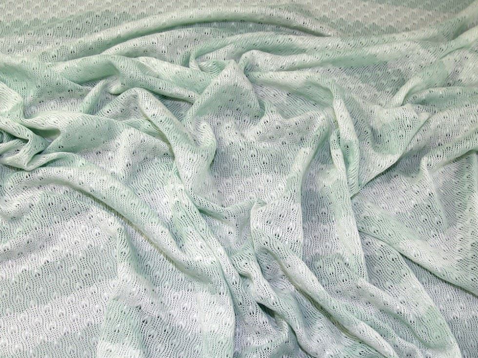 Mint Deadstock Textured Stretch Knit Fabric