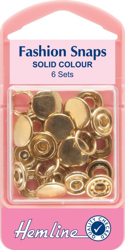 Hemline Gold Snaps Press Fasteners Refill