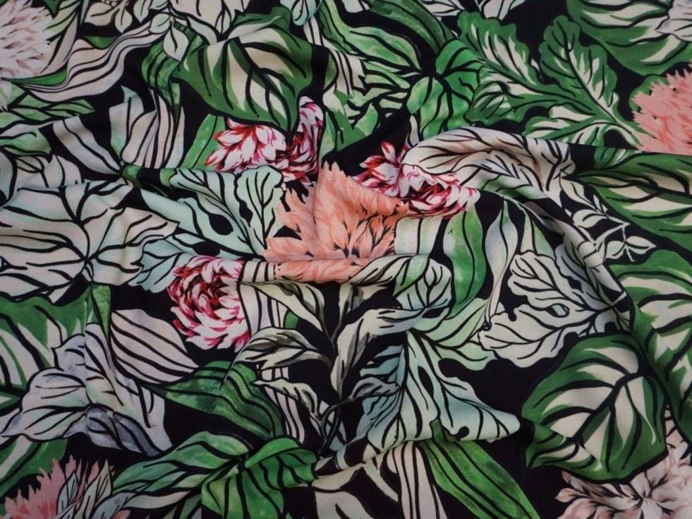 Lady Mcelroy Multicoloured Lena Crepe Fabric