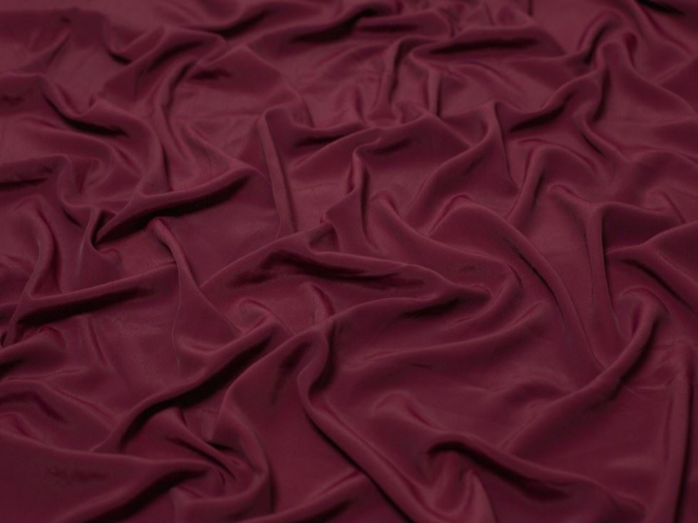 Minerva Core Range Polyester Morrocaine Crepe Fabric Wine
 