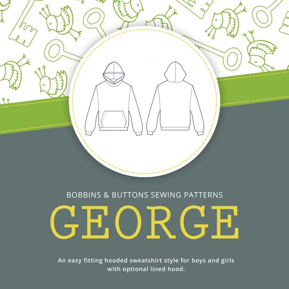 Bobbins and Buttons Paper Sewing Pattern George Hoodie
 