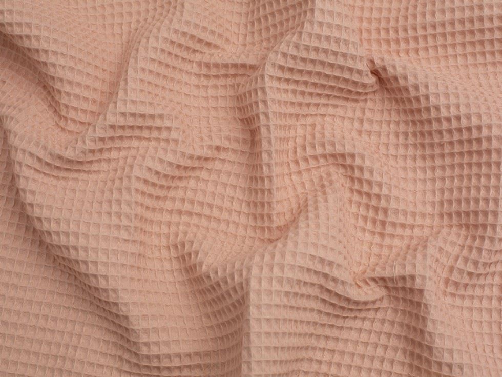 Minerva Core Range Blush Rose Medium Cotton Waffle Fabric