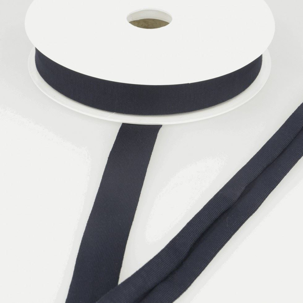 Stephanoise Viscose Jersey Bias Binding Tape Dark Navy
 