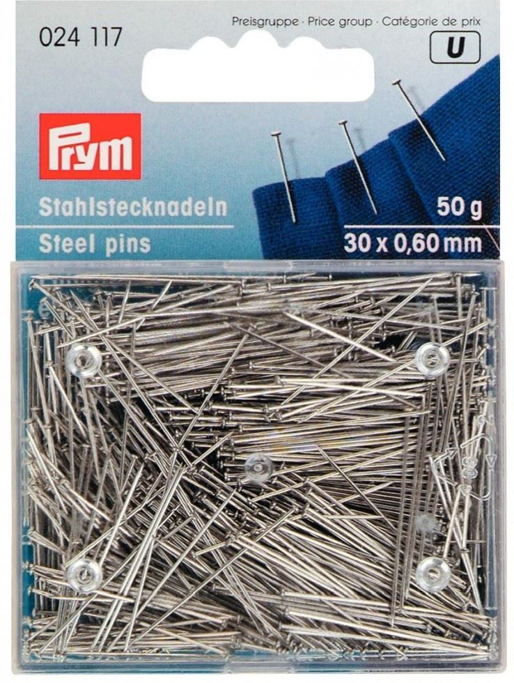 Prym Hardened Tempered Steel Pins Silver
 
