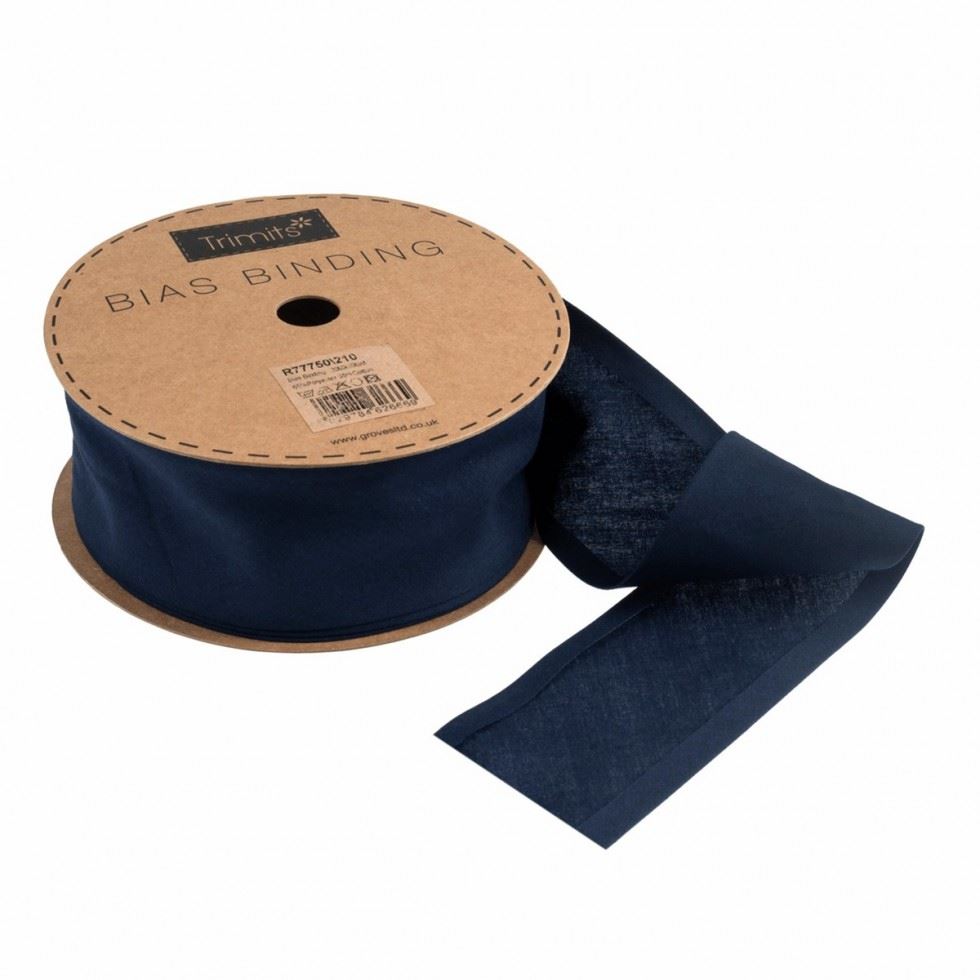 Essential Trimmings Polycotton Bias Binding Tape Navy