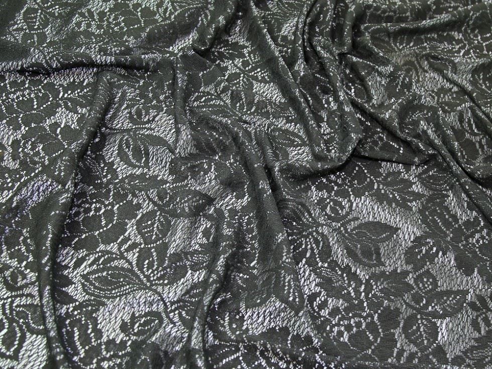 Forest Deadstock Stretch Lace Fabric