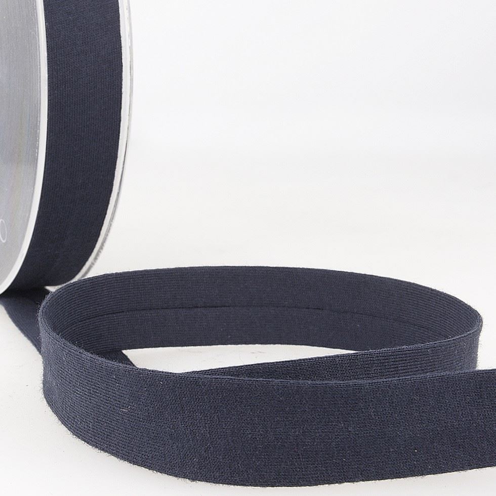 Stephanoise Cotton Jersey Bias Binding Tape Dark Navy