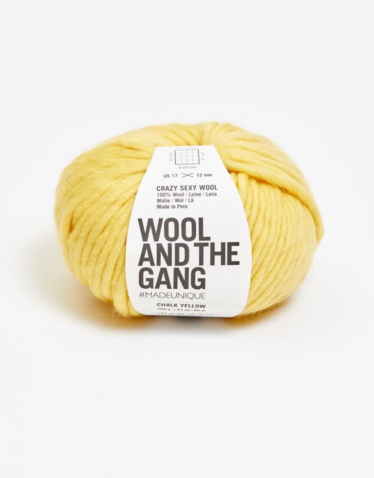 Wool And The Gang Chalk Yellow Crazy Sexy Wool Super Chunky Yarn