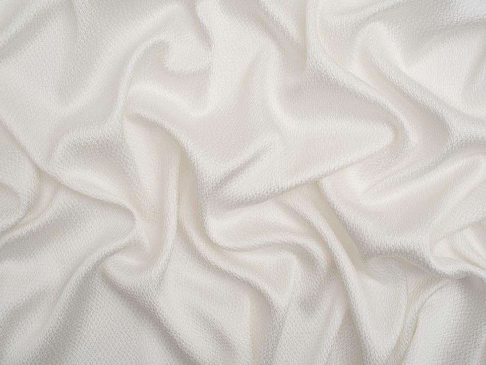 Minerva Core Range 100% Silk Hammer Satin Fabric Celine White
 