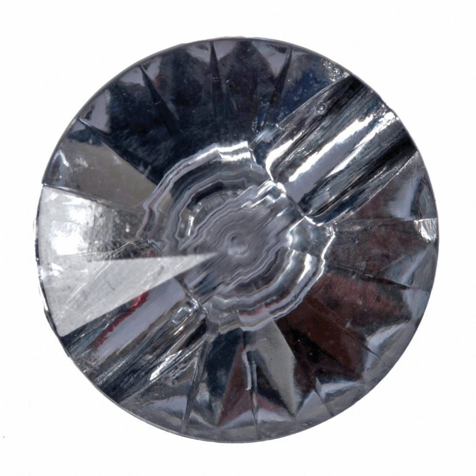 Hemline Clear Round Faceted Buttons