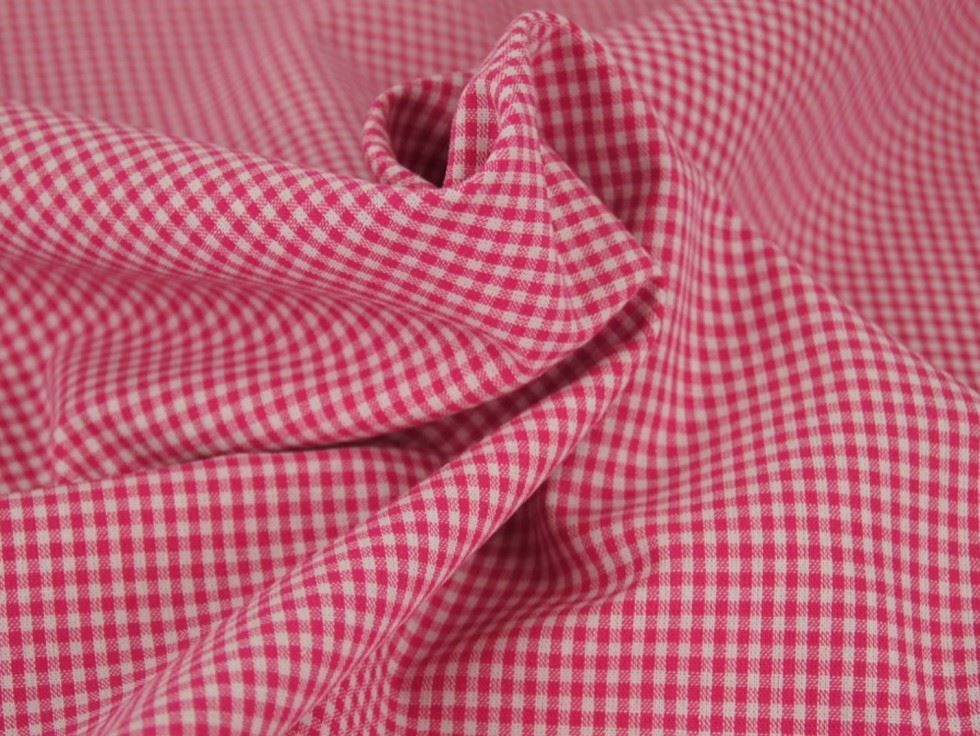 1/8 inch Check Cotton Gingham Fabric Fuchsia