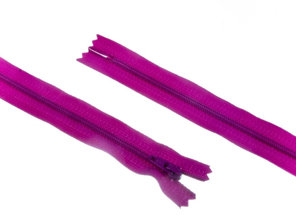 Ykk Magenta Nylon Closed End Dress Zips