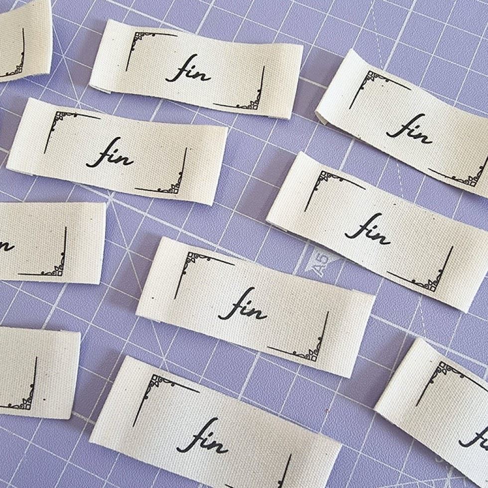 Sew Anonymous Fin Silent Film Cotton Woven Labels Natural
 