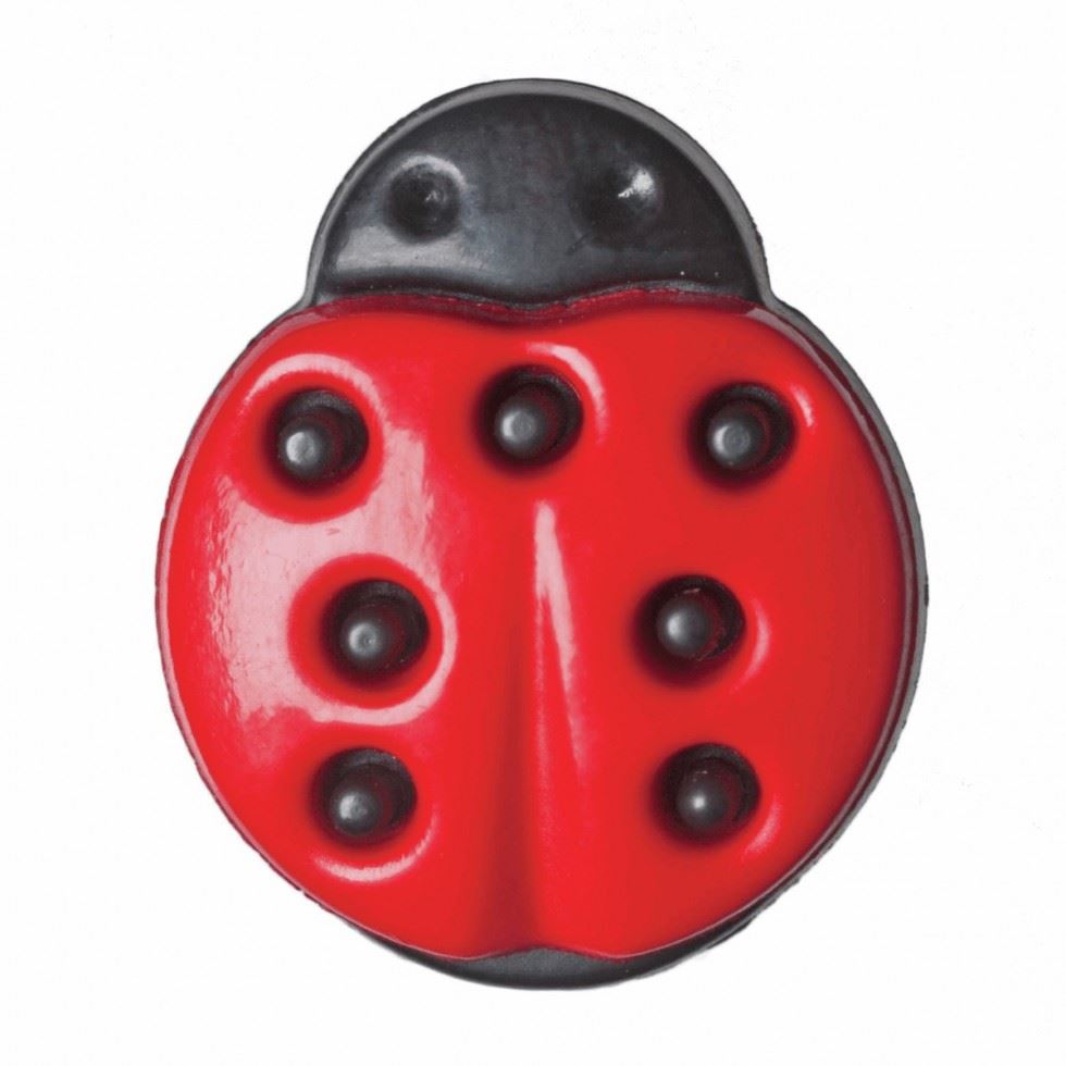Hemline Red Ladybird Shank Buttons