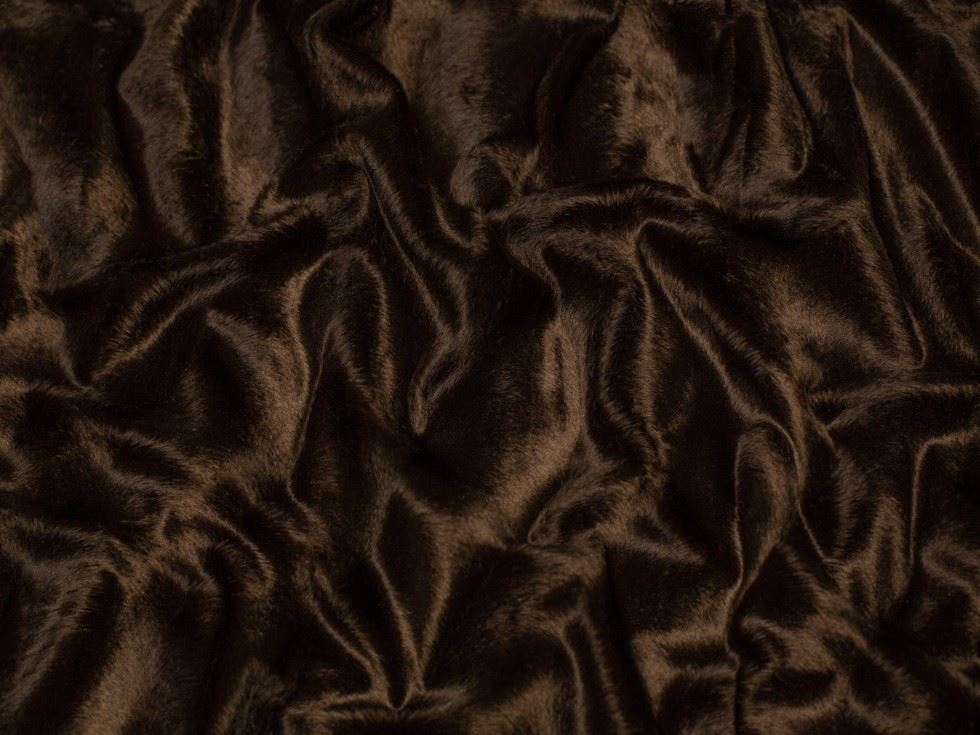 Minerva Core Range Textured Velboa Faux Fur Fabric Brown
 