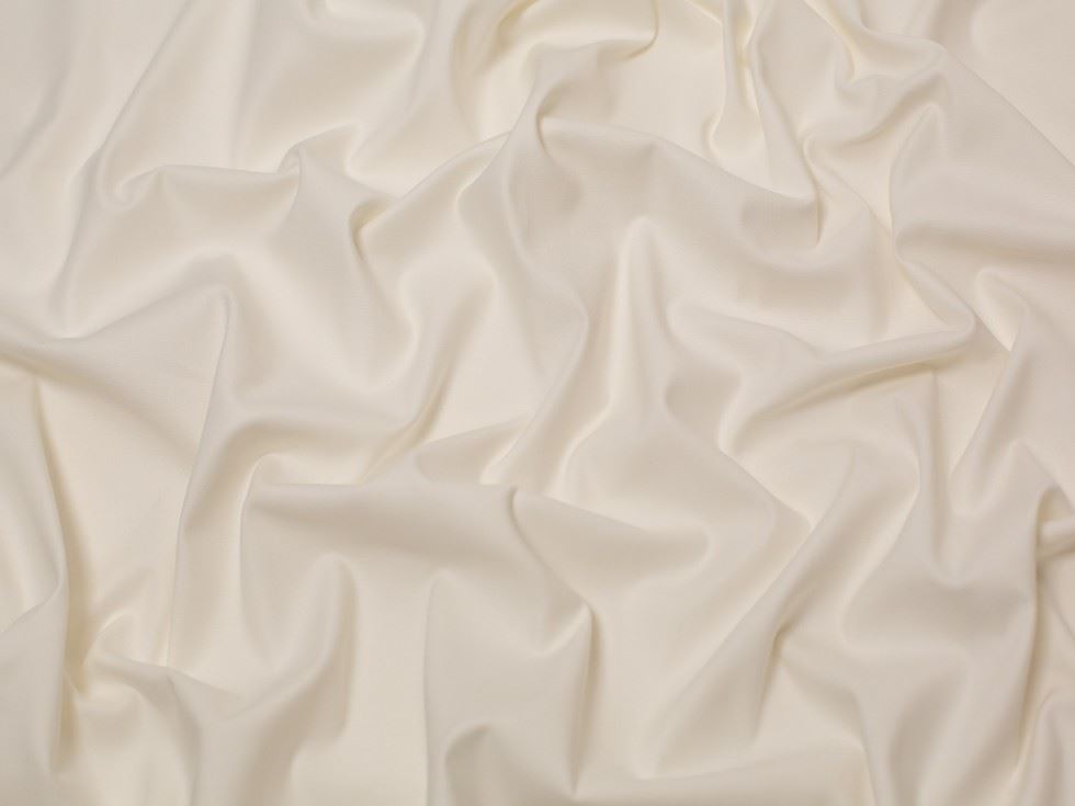 Minerva Core Range Ivory Woven Stretch Cotton Sateen Fabric