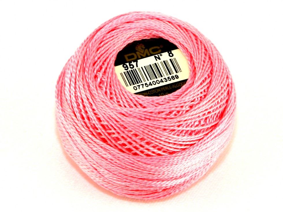Dmc 957 Size 8 Cotton Perle Thread