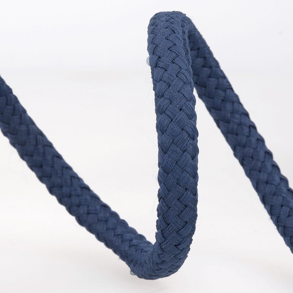 Stephanoise Round Braided Cord Navy Blue
 