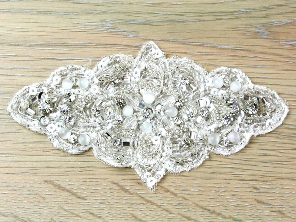 Diamante Crystal Appliques Silver