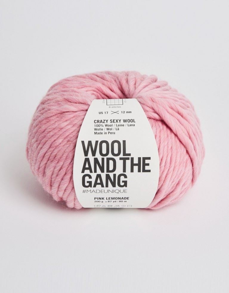 Wool and the Gang Crazy Sexy Wool Super Chunky Yarn Pink Lemonade