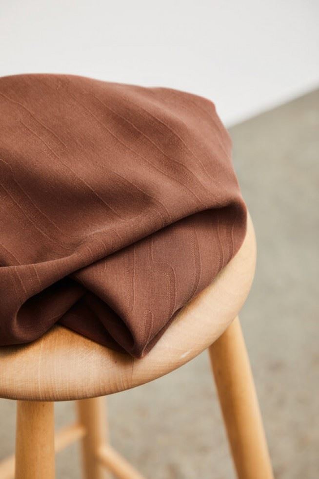 Meet Milk Pecan Lane Jacquard Tencel Lyocell Crepe Fabric