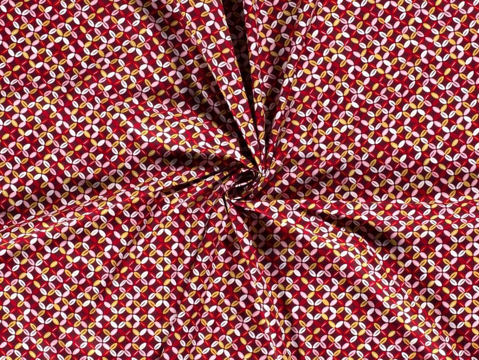 100% Cotton Poplin Fabric Bordeaux