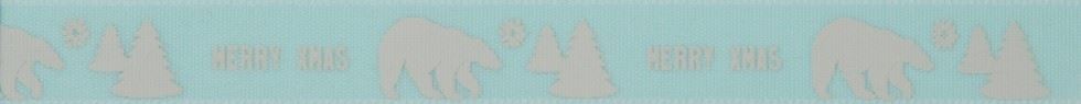 Berisfords Polar Bear Ribbon Beach Blue