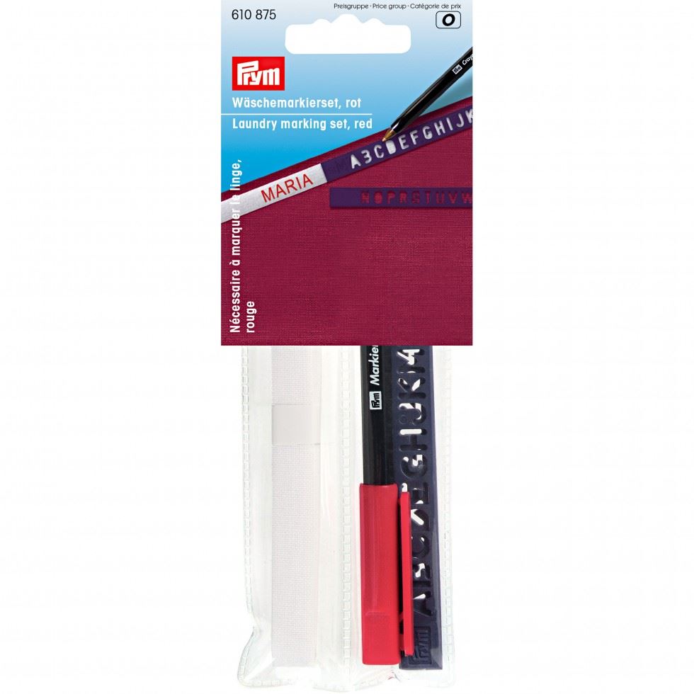 Prym Red Laundry Marking Set