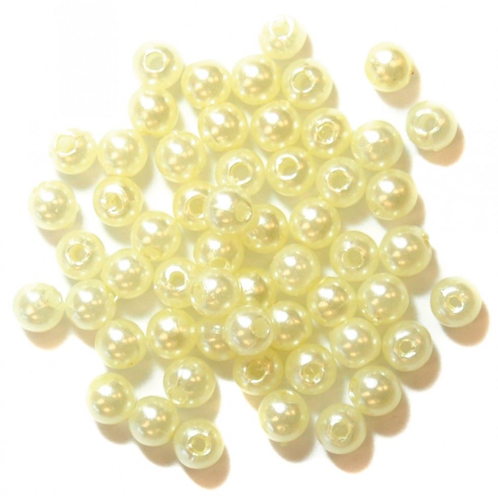 Craft Factory Cream Round Pearl Beads