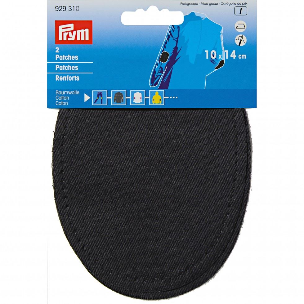 Prym Black Cotton Elbow Patches