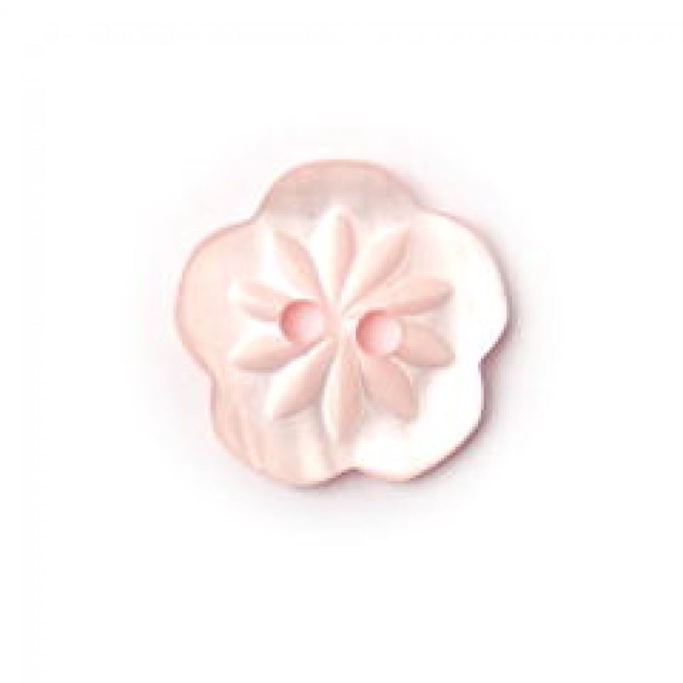 Crendon Carved Flower Buttons (Value Pack) Pale Pink
 