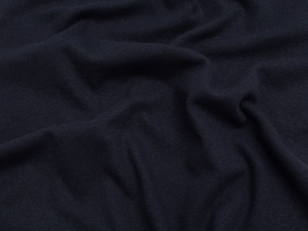 Minerva Core Range Recycled Tubular Ribbing Stretch Knit Fabric Navy Blue
 