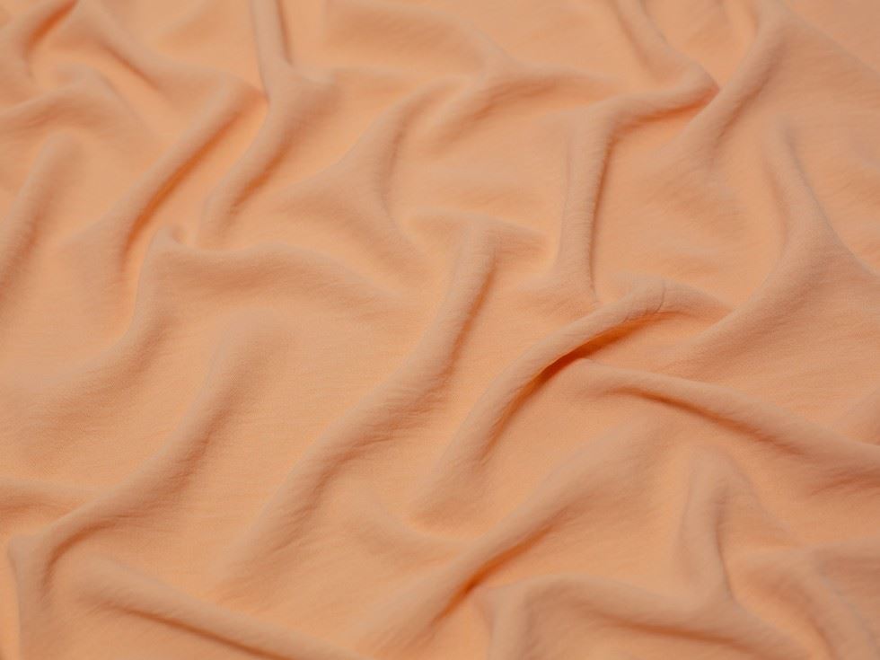 Minerva Core Range Peach Ocean Washed Stretch Woven Crepe Fabric