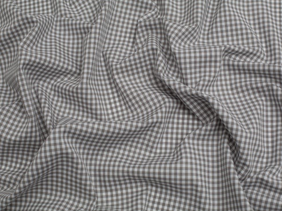 Minerva Core Range Grey 1/8 Inch Gingham Check Yarn Dyed Cotton Chambray Fabric