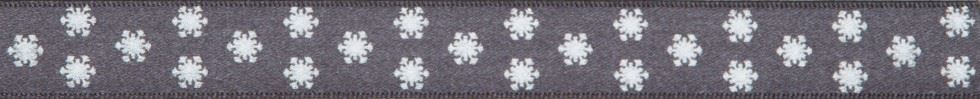 Berisfords Metallic Polka Flakes Ribbon Smoked Grey
