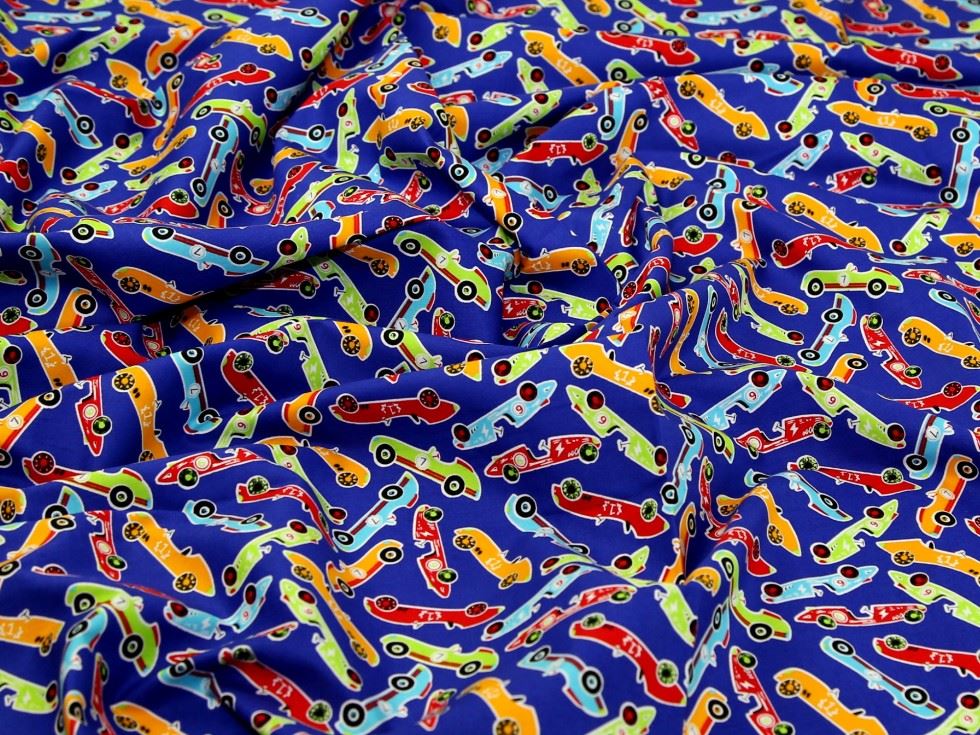 Deadstock 100% Cotton Poplin Fabric Royal Blue
 